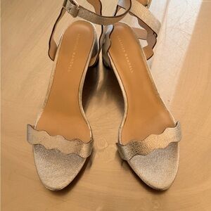 Loeffler Randall Metallic Silver Heeled Sandals